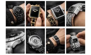 Chanel Code Coco watch with interwoven bracelet links and iconic clasp mechanism