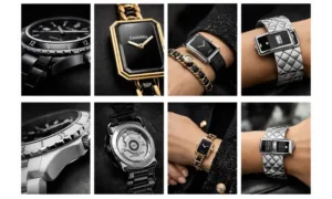 Chanel Première wristwatch with square case and minimalist dial on a classic metal bracelet