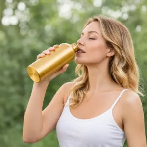 Hand holding the Vibrind Suction Bottle, demonstrating strong suction base stability.